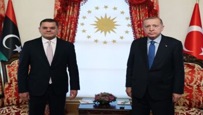 Cumhurbaşkanı Erdoğan, Libya Millî Birlik Hükûmeti Başbakanı Dibeybe’yi kabul etti