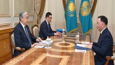 Глава государства принял председателя Верховного суда Асламбека Мергалиева