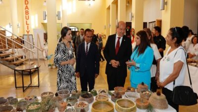 Cumhurbaşkanı Ersin Tatar, Üreten Eller Sergisi’nin açılışına katıldı